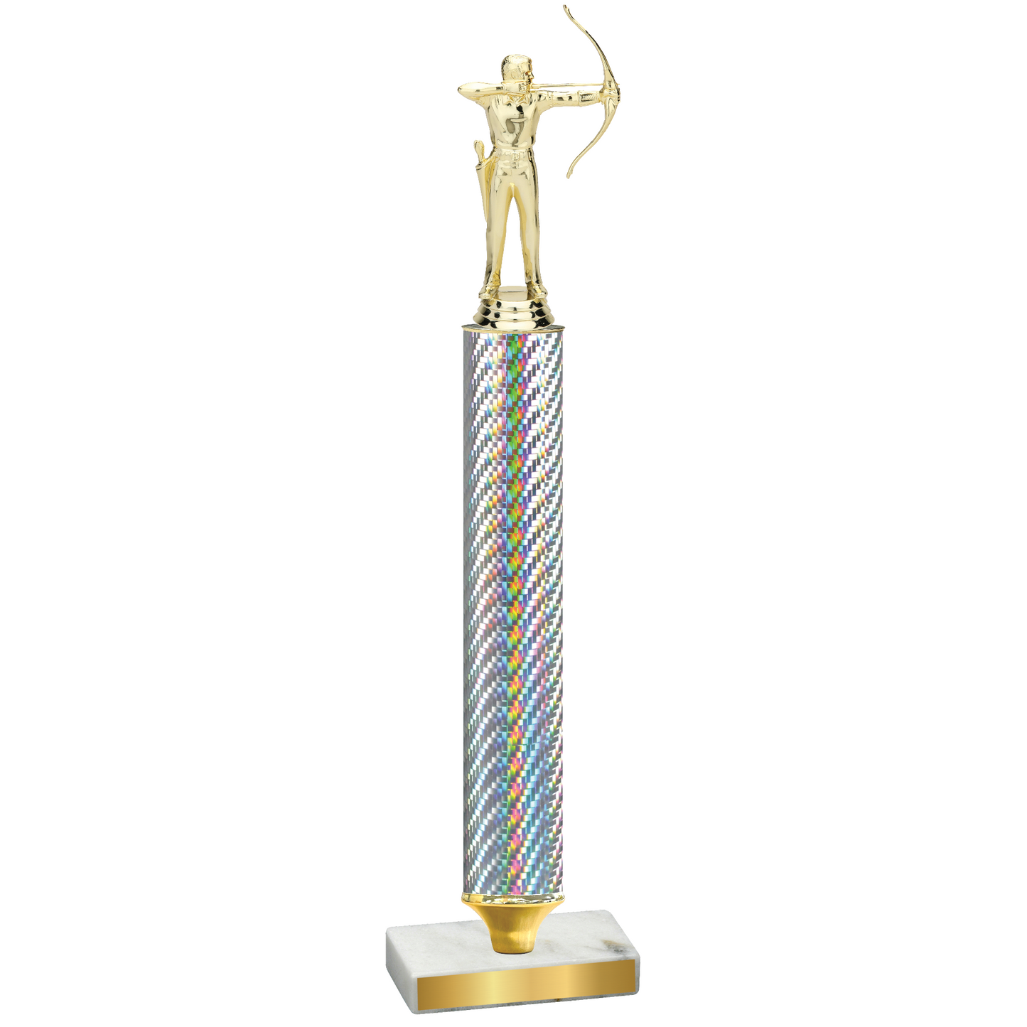 Value Silver Carbon Fiber Archery Trophy