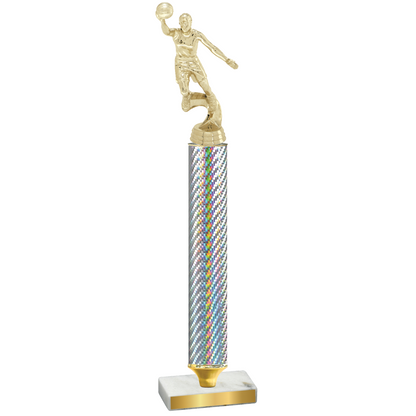 Value Silver Carbon Fiber Basketball Trophy