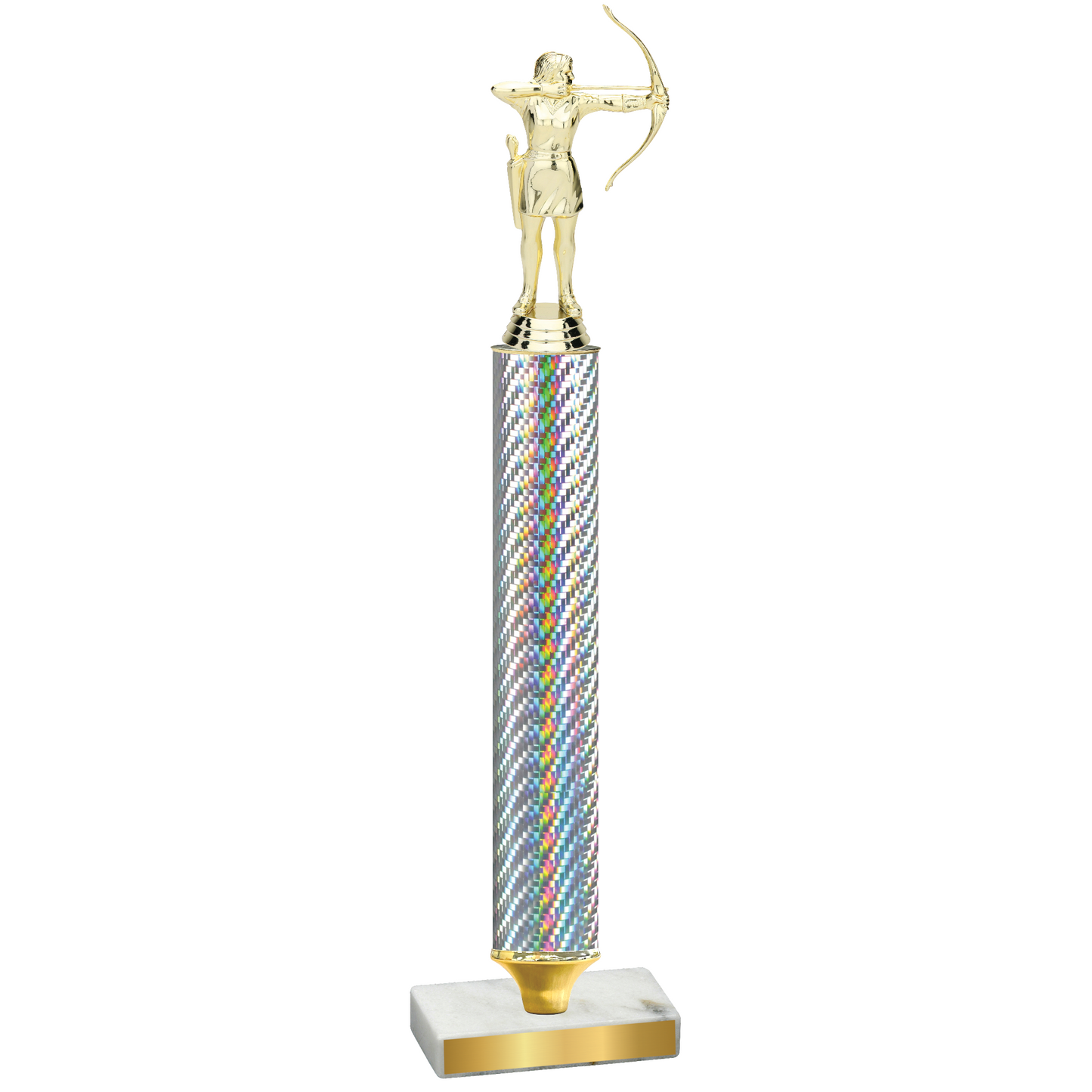 Value Silver Carbon Fiber Archery Trophy