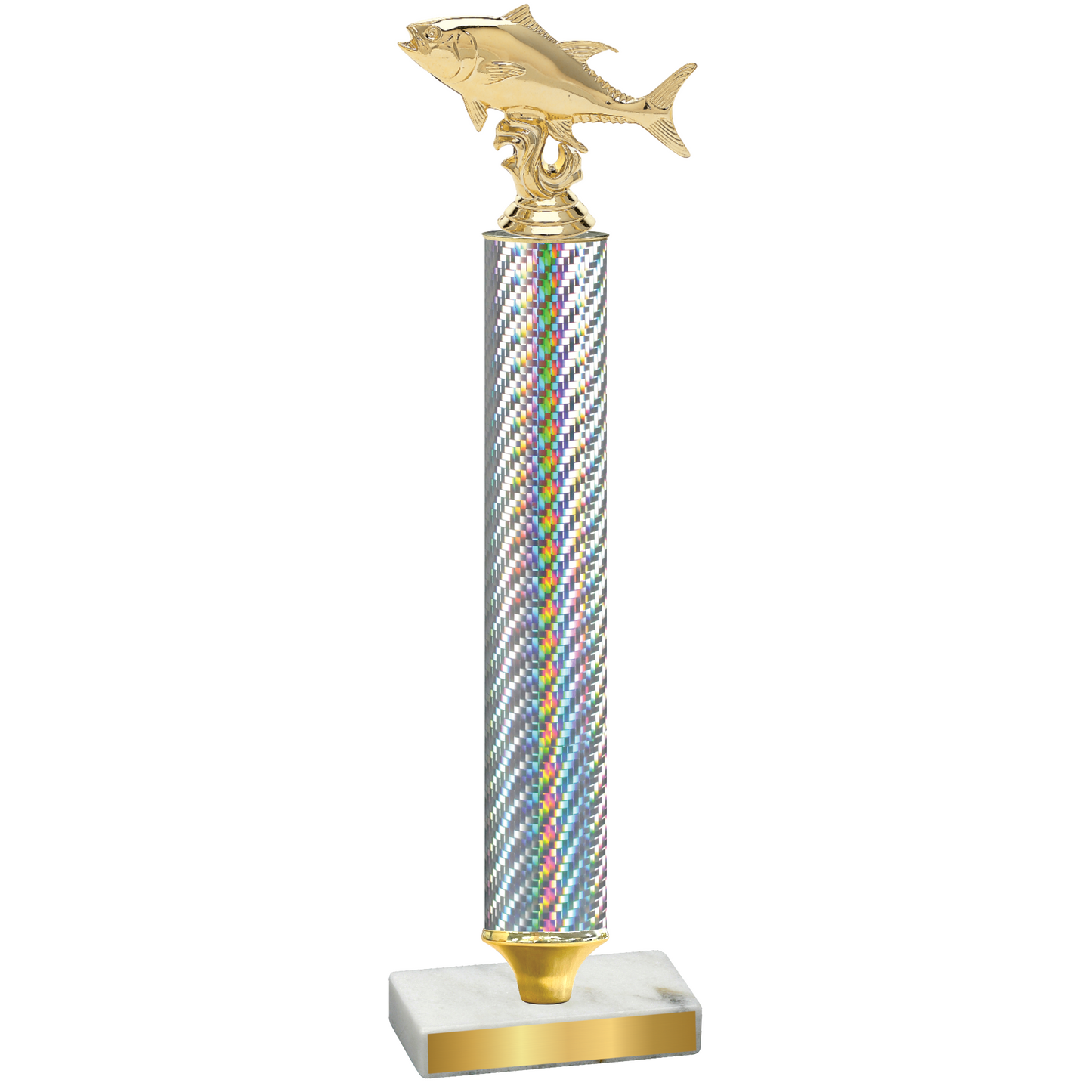 Value Silver Carbon Fiber Fishing Trophy