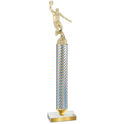 Value Silver Carbon Fiber Basketball Trophy