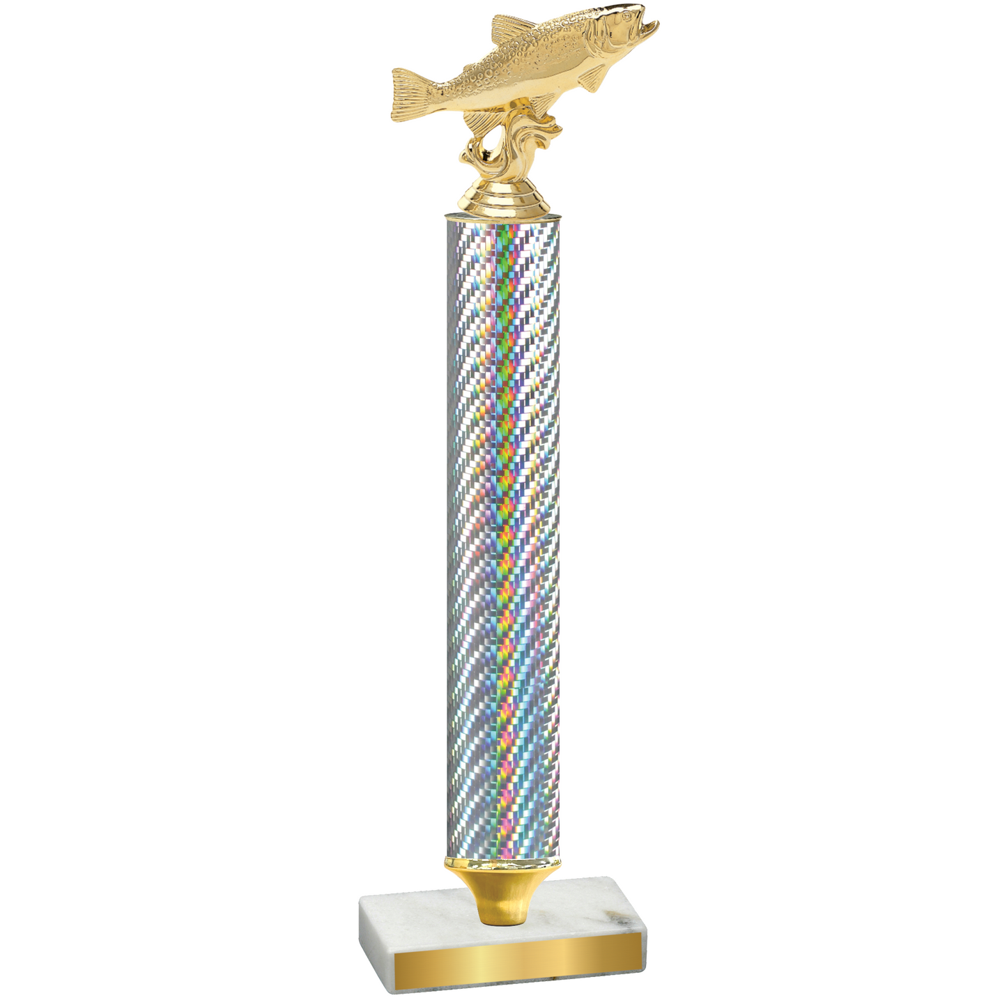 Value Silver Carbon Fiber Fishing Trophy