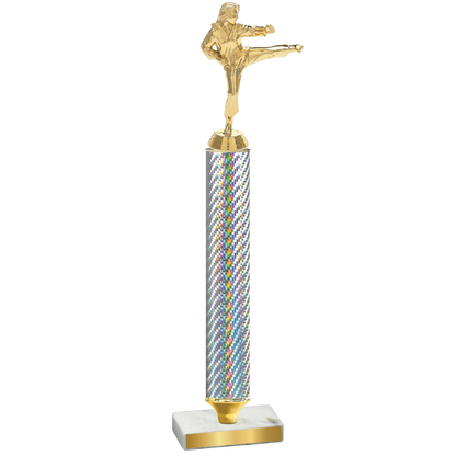 Value Silver Carbon Fiber Karate Trophy