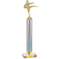 Value Silver Carbon Fiber Karate Trophy
