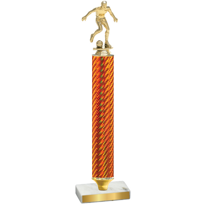 Value Orange Carbon Fiber Soccer Trophy