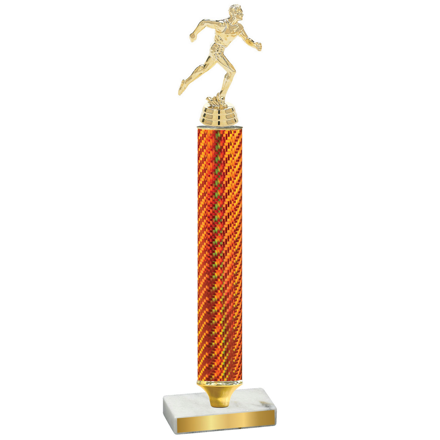 Value Orange Carbon Fiber Running Trophy