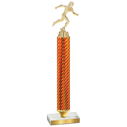 Value Orange Carbon Fiber Running Trophy