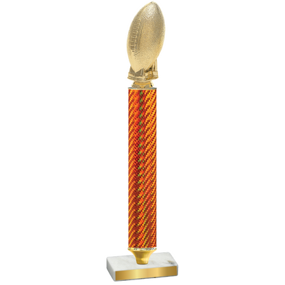 Value Orange Carbon Fiber Football Trophy