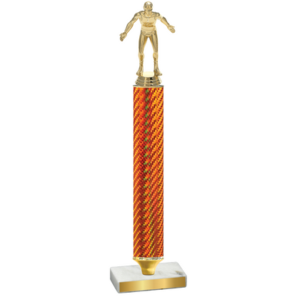 Value Orange Carbon Fiber Wrestling Trophy