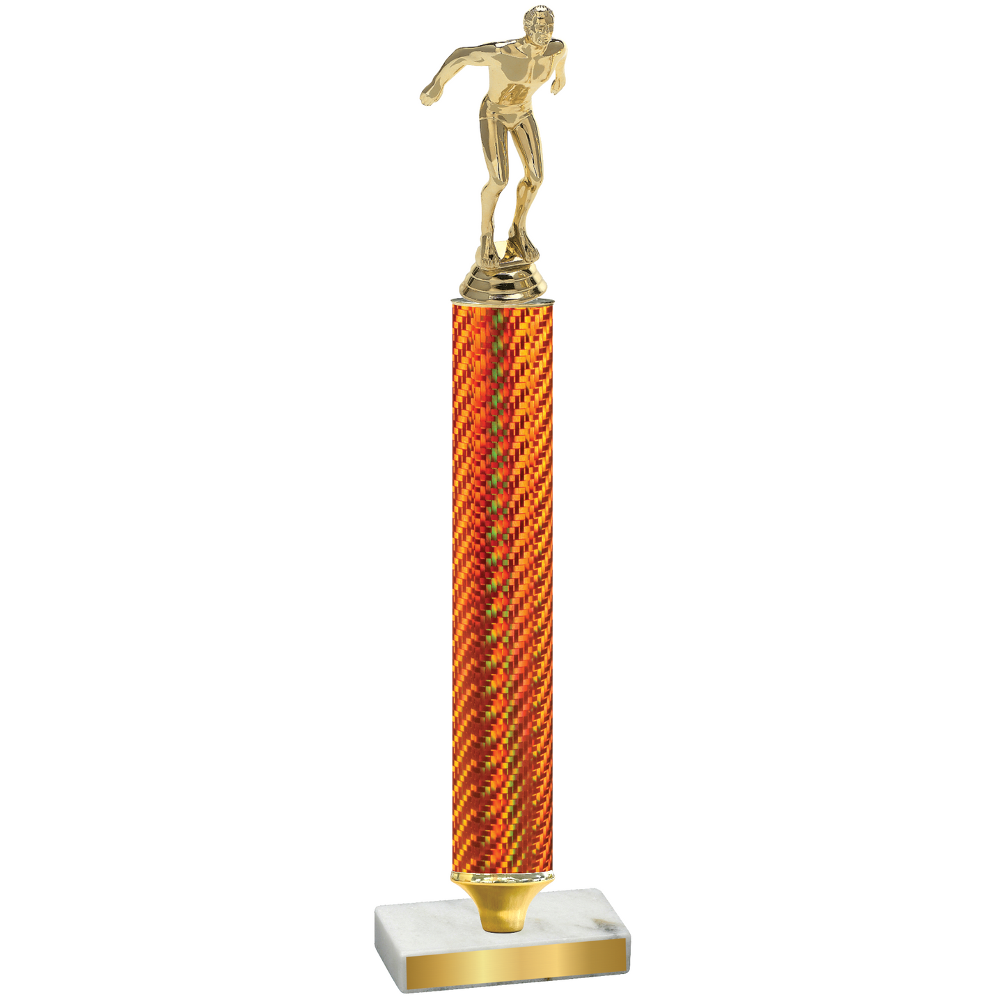 Value Orange Carbon Fiber Swimming Trophy