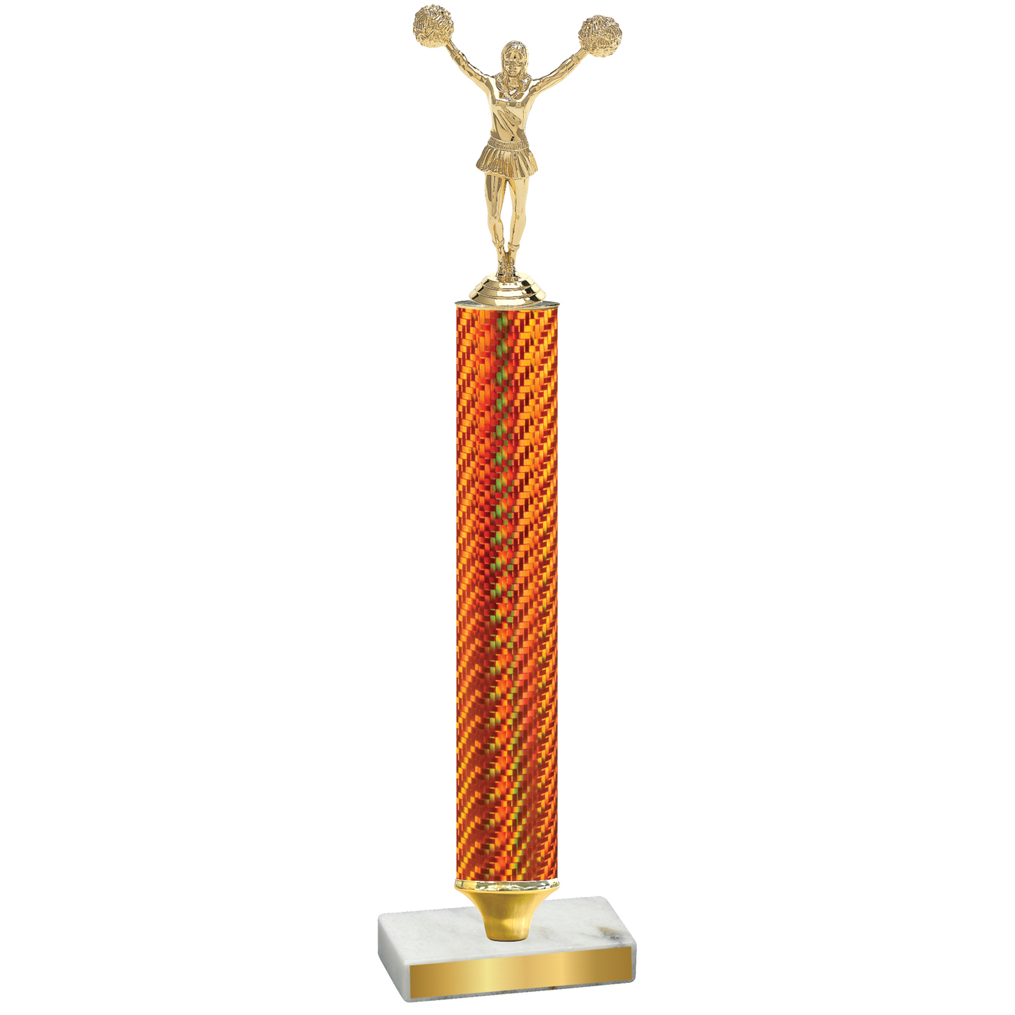 Value Orange Carbon Fiber Cheerleading Trophy