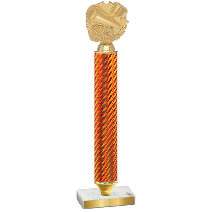 Value Orange Carbon Fiber Cheerleading Trophy