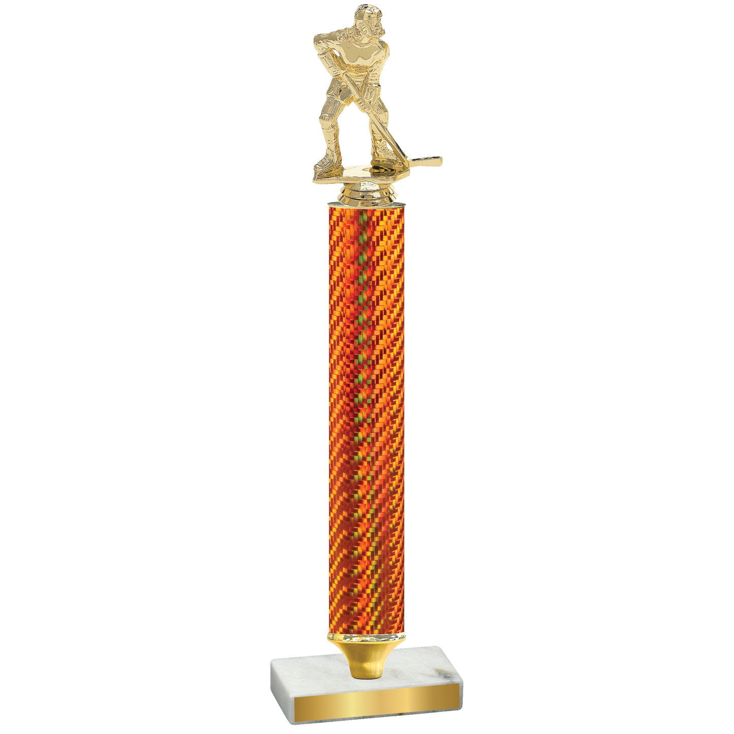 Value Orange Carbon Fiber Hockey Trophy