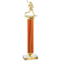 Value Orange Carbon Fiber Lacrosse Trophy