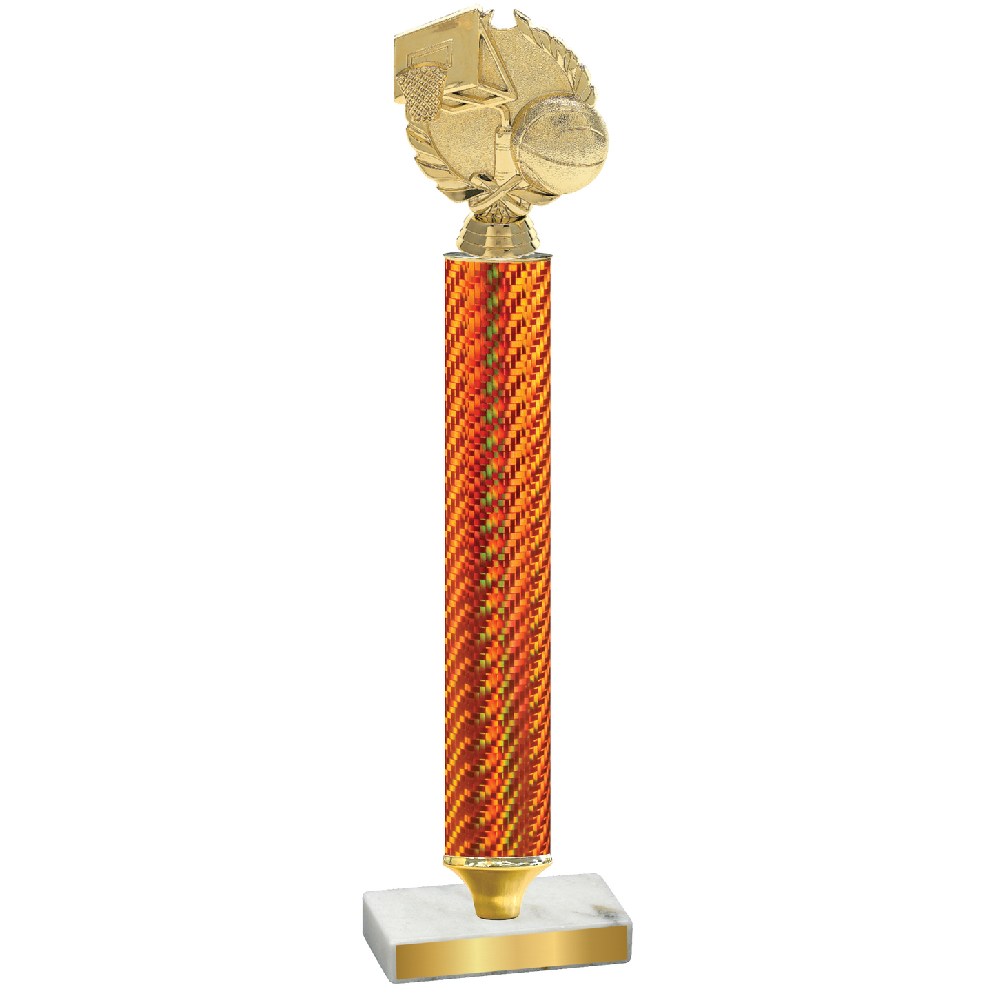 Value Orange Carbon Fiber Basketball Trophy