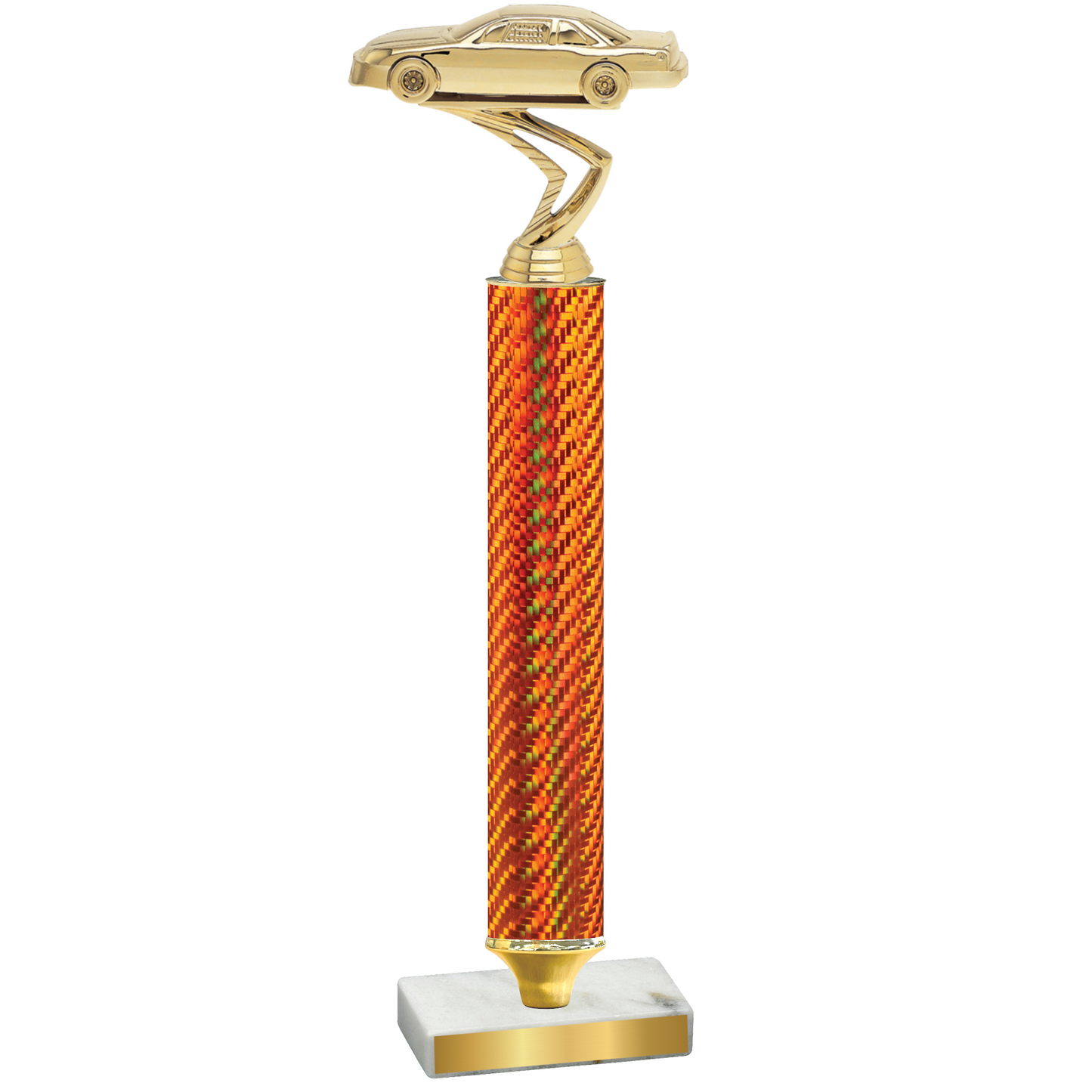 Value Orange Carbon Fiber Cars Trophy