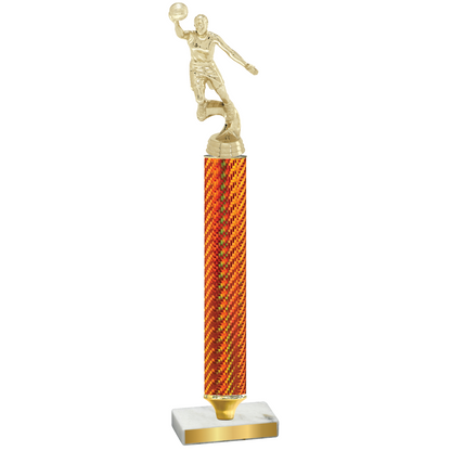 Value Orange Carbon Fiber Basketball Trophy