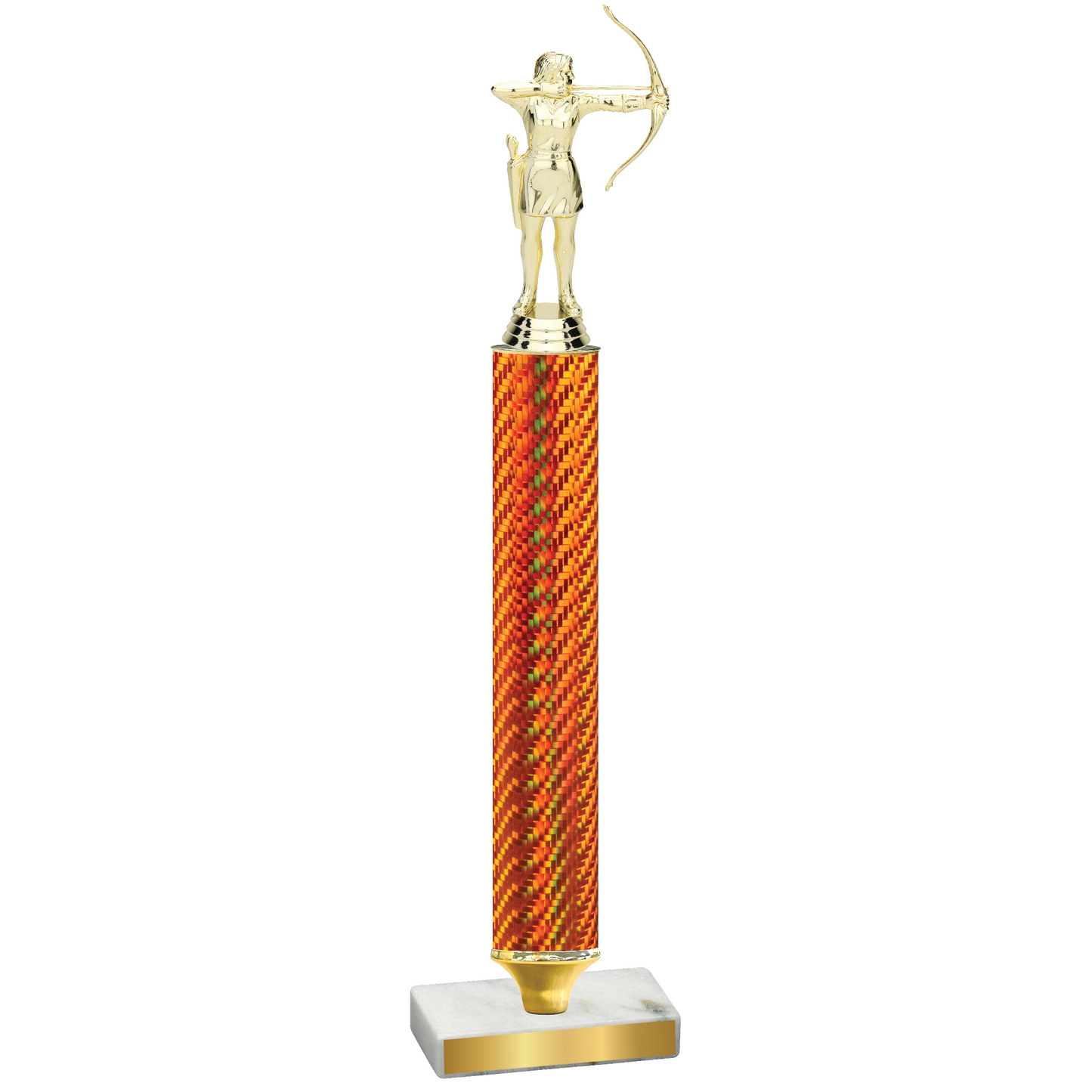 Value Orange Carbon Fiber Archery Trophy