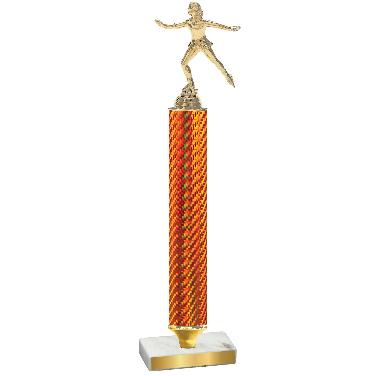 Value Orange Carbon Fiber Skater Trophy