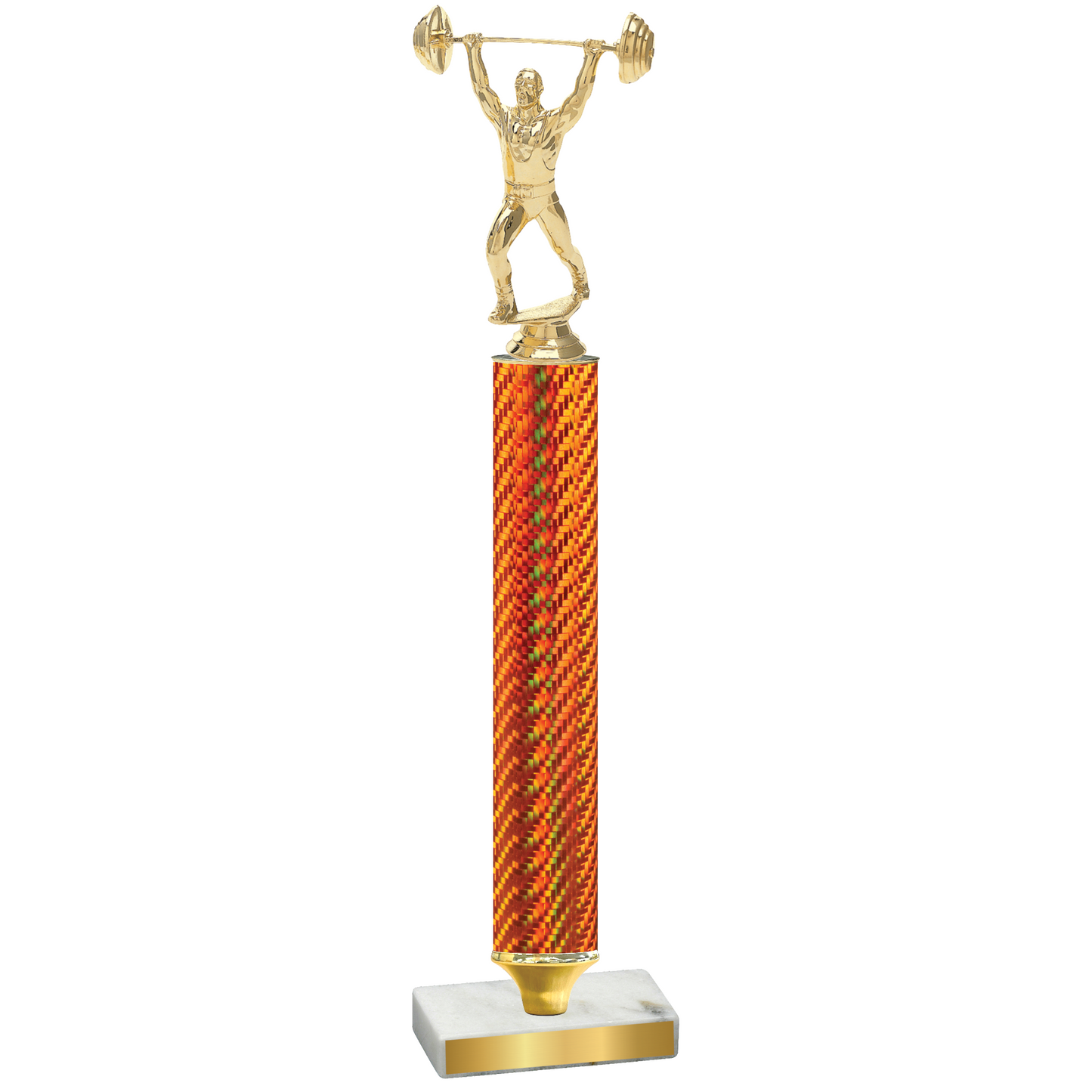 Value Orange Carbon Fiber Weights Trophy