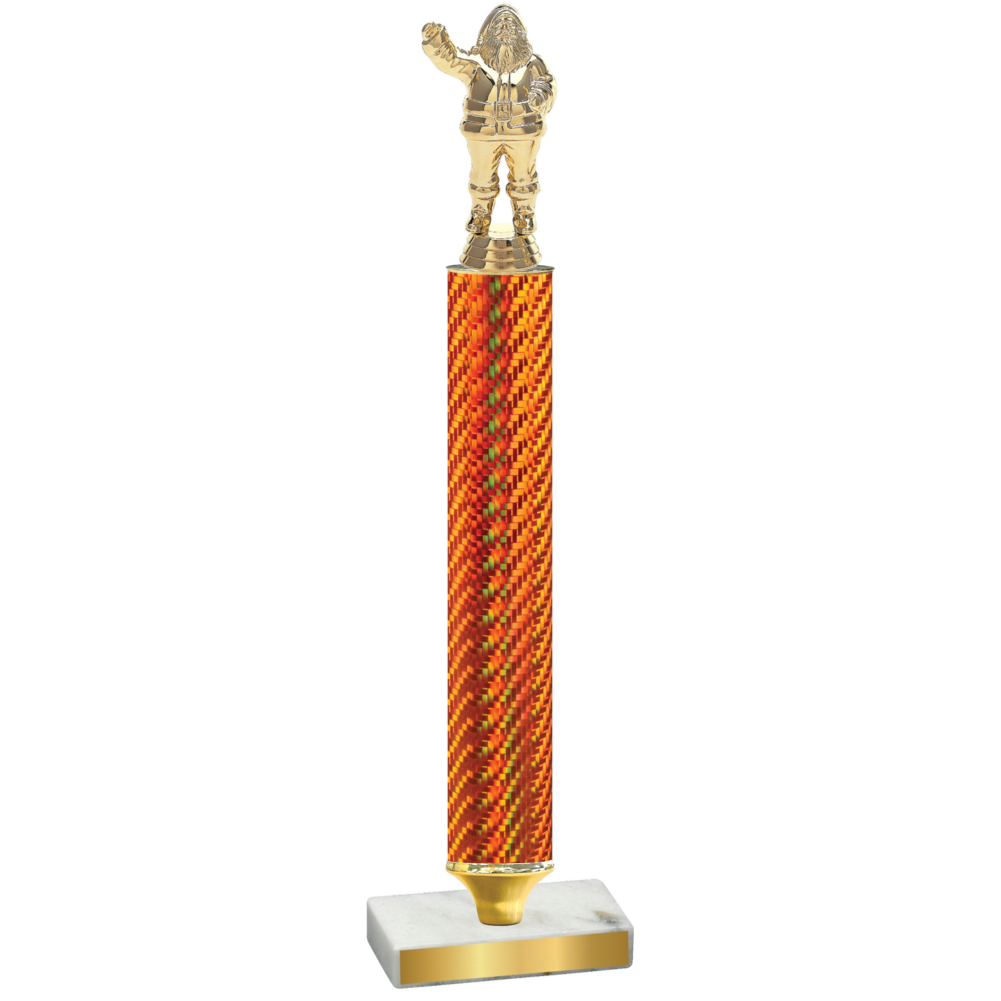 Value Orange Carbon Fiber Holiday Trophy