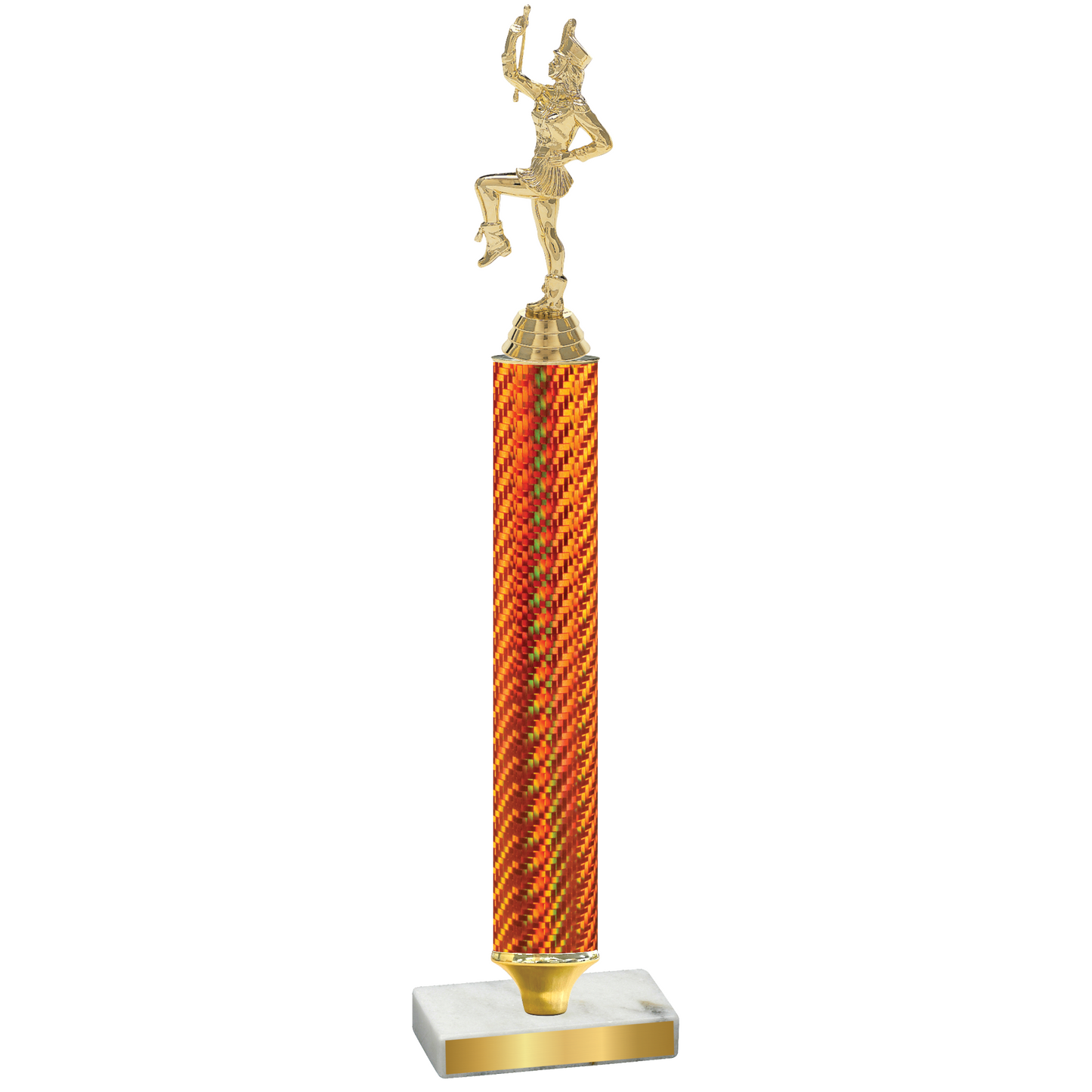 Value Orange Carbon Fiber Majorette Trophy