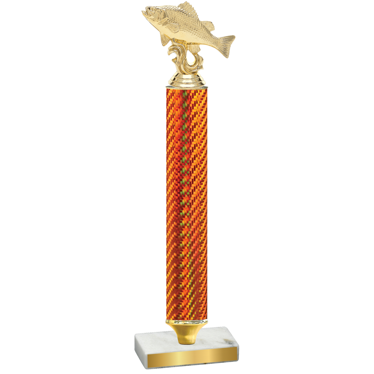 Value Orange Carbon Fiber Fishing Trophy