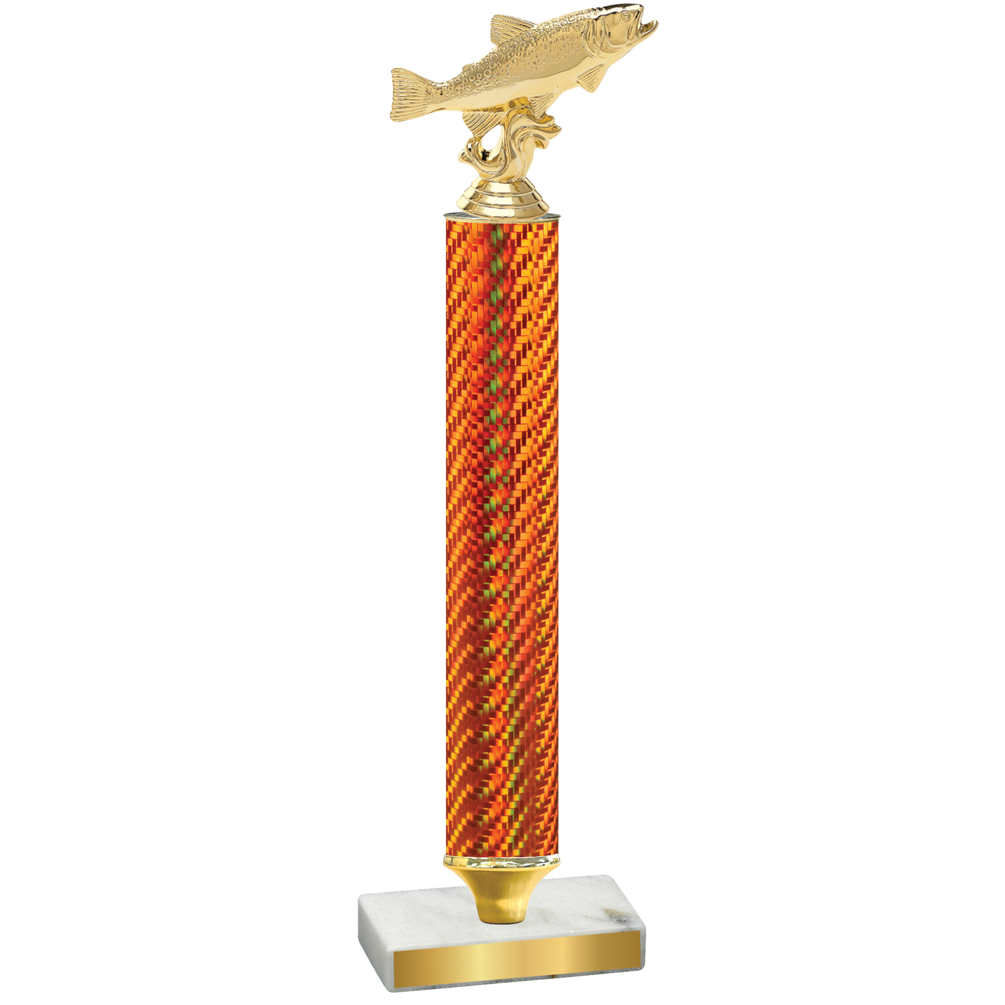 Value Orange Carbon Fiber Fishing Trophy