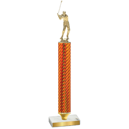 Value Orange Carbon Fiber Golf Trophy