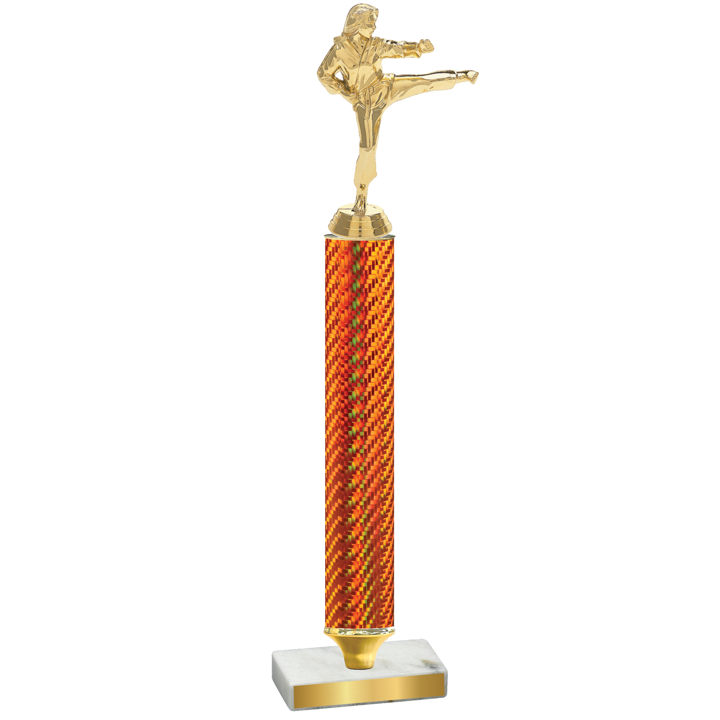 Value Orange Carbon Fiber Karate Trophy