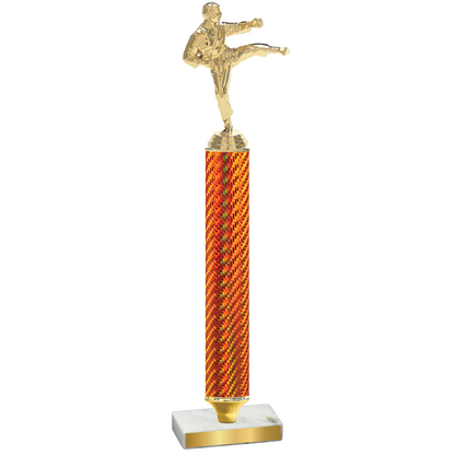 Value Orange Carbon Fiber Karate Trophy