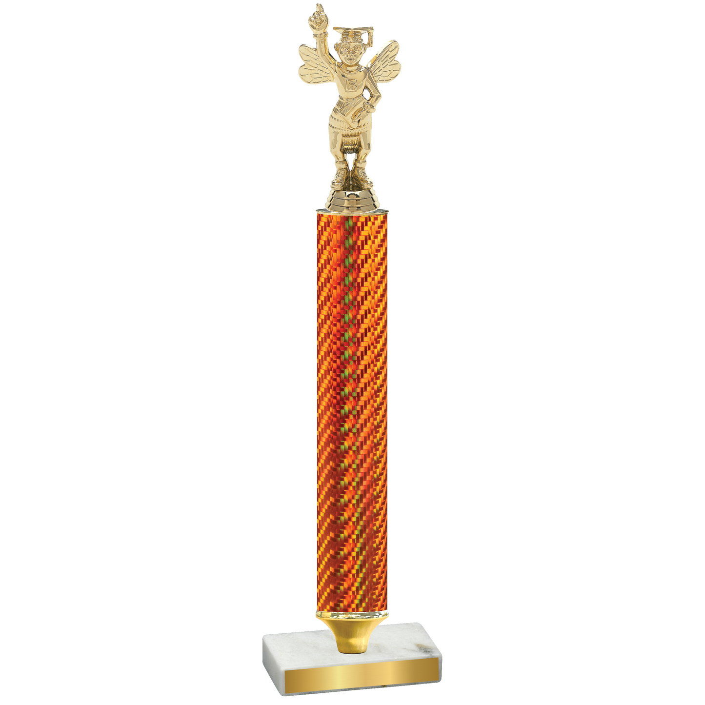 Value Orange Carbon Fiber Academics Trophy