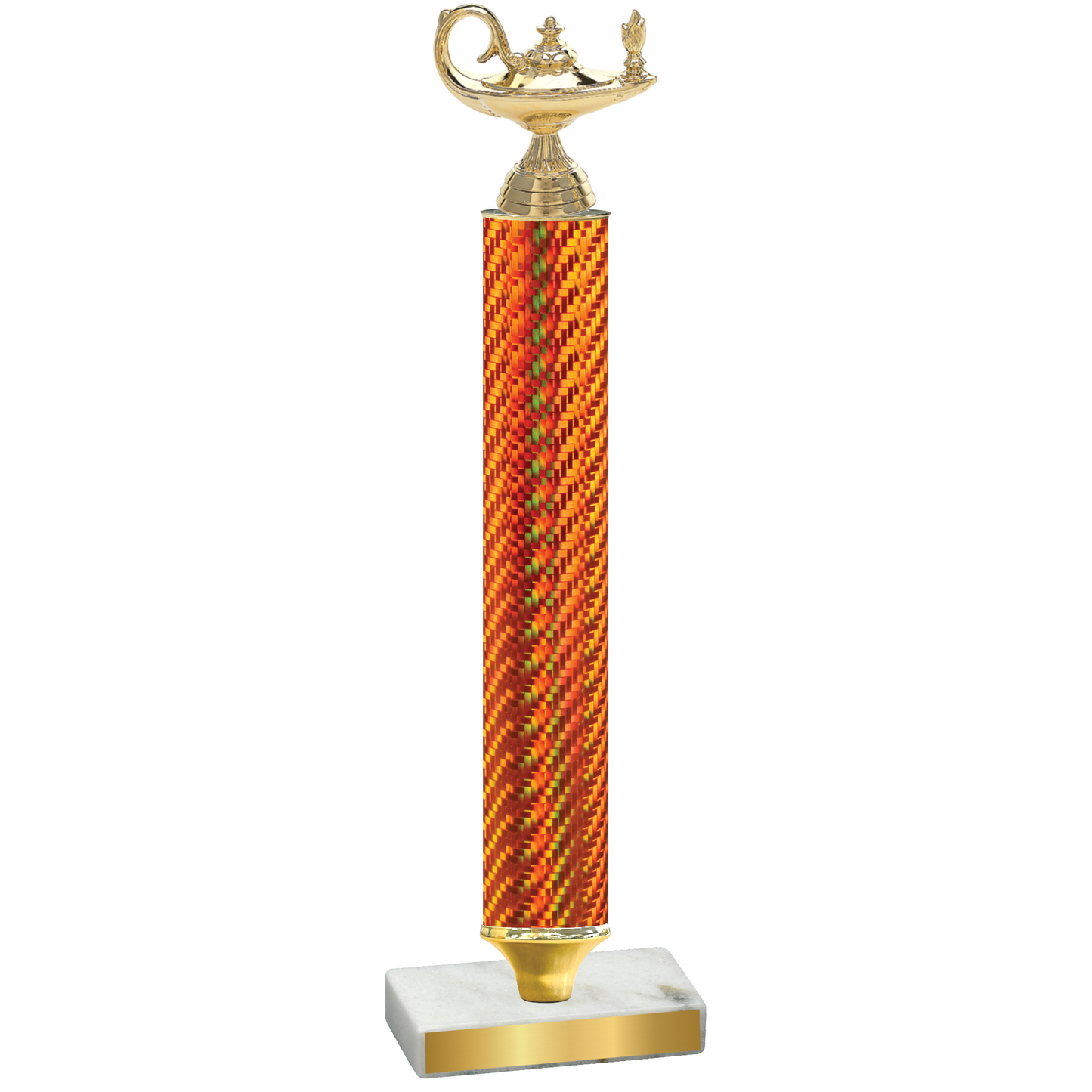 Value Orange Carbon Fiber Academics Trophy