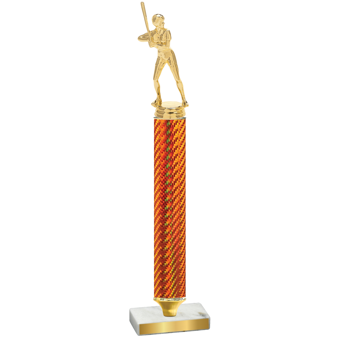 Value Orange Carbon Fiber Softball Trophy