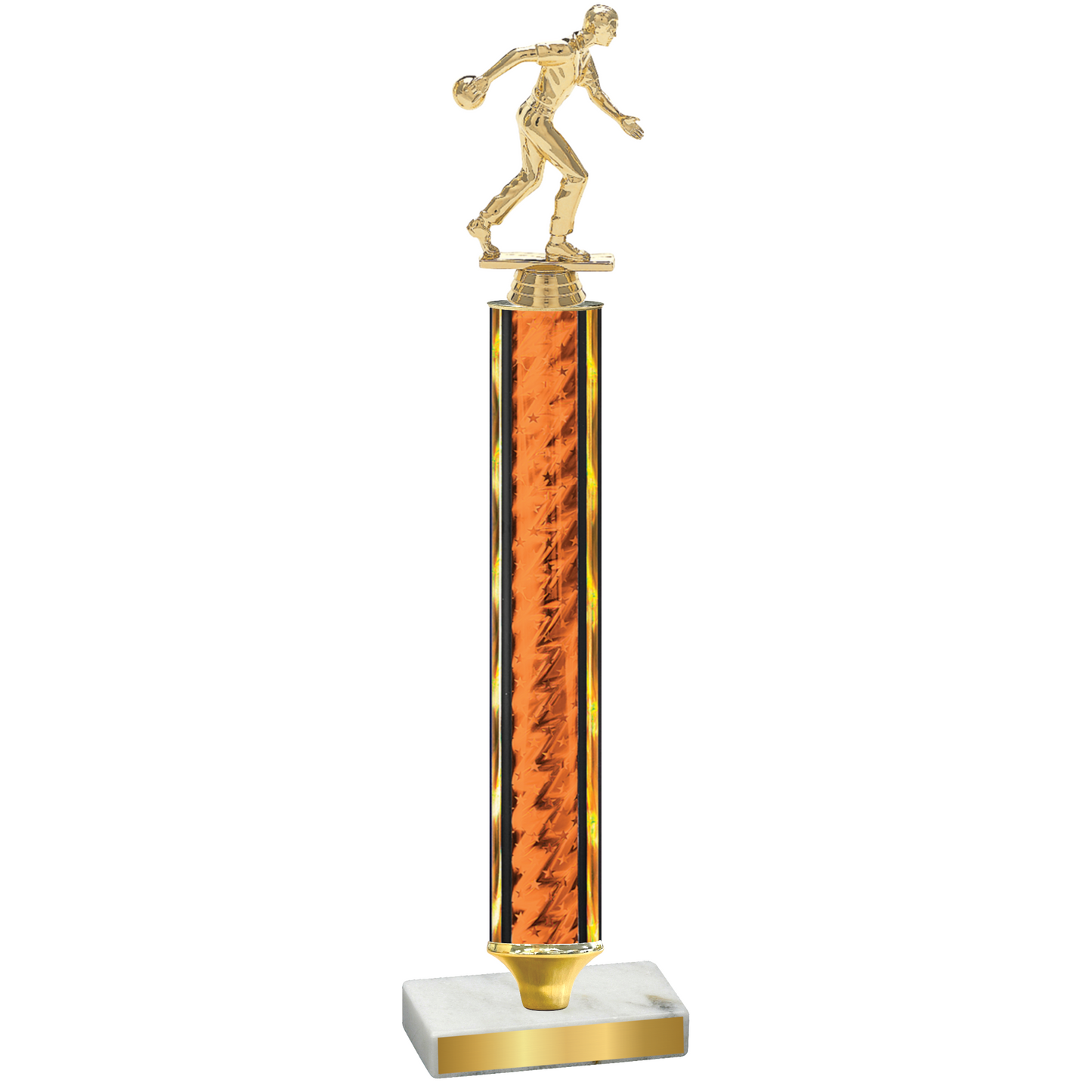 Value Orange Glacier Bowling Trophy