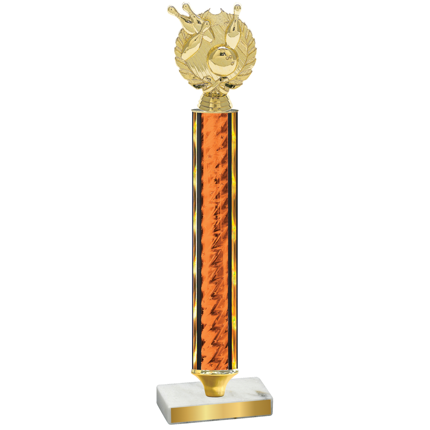 Value Orange Glacier Bowling Trophy