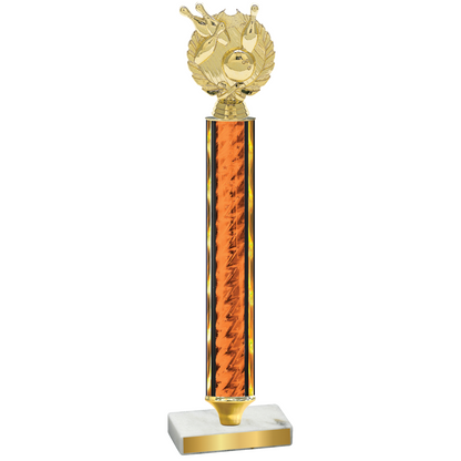 Value Orange Glacier Bowling Trophy