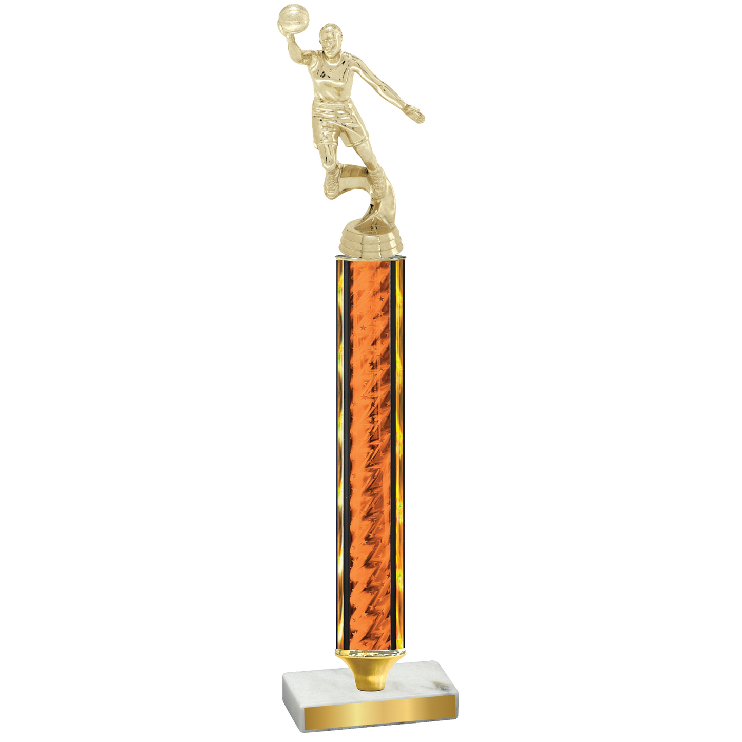 Value Orange Glacier Basketball Trophy