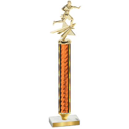 Value Orange Glacier Flag Football Trophy