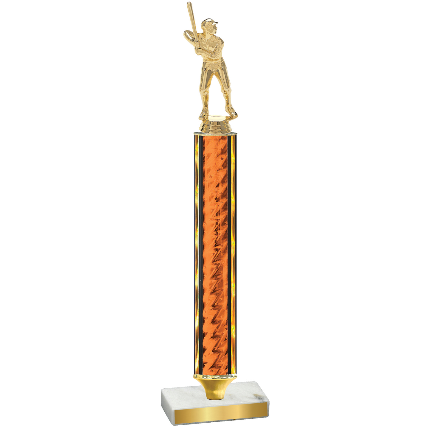 Value Orange Glacier Baseball Trophy