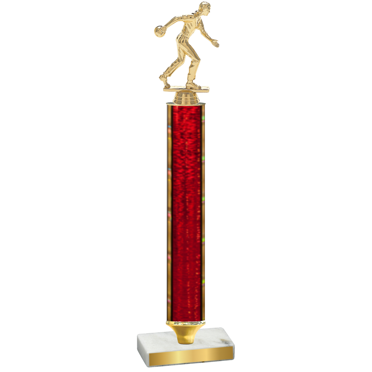 Value Red Glacier Bowling Trophy