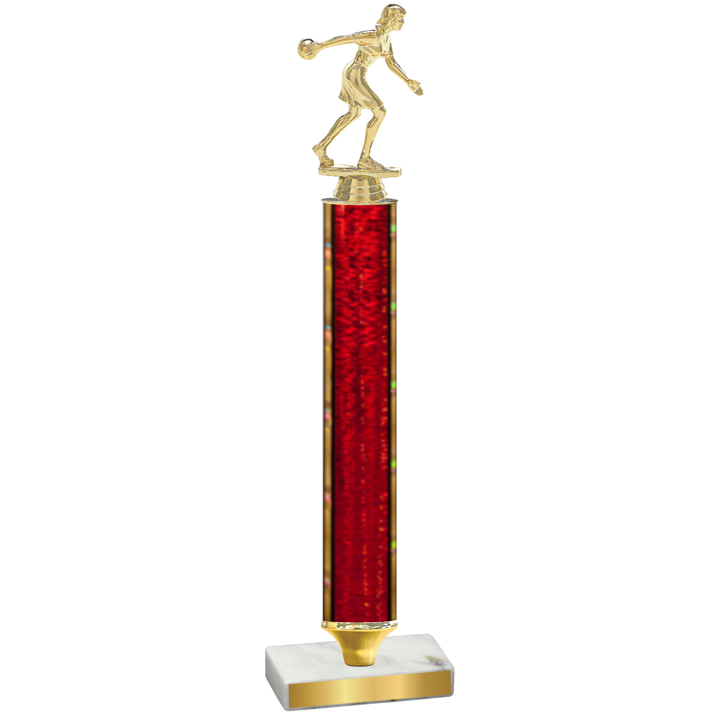 Value Red Glacier Bowling Trophy