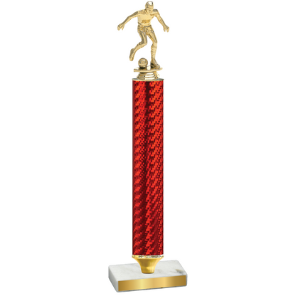 Value Red Carbon Fiber Soccer Trophy