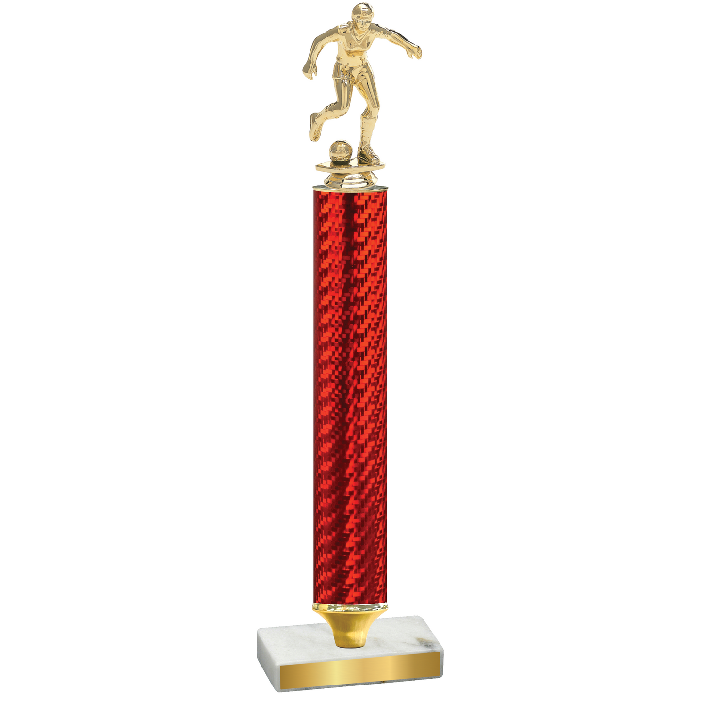 Value Red Carbon Fiber Soccer Trophy