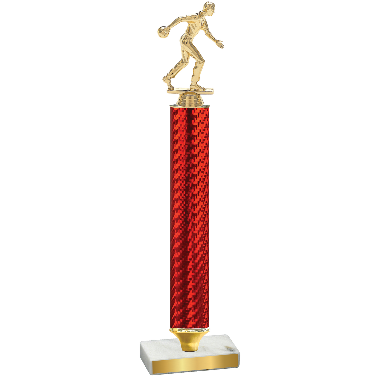 Value Red Carbon Fiber Bowling Trophy