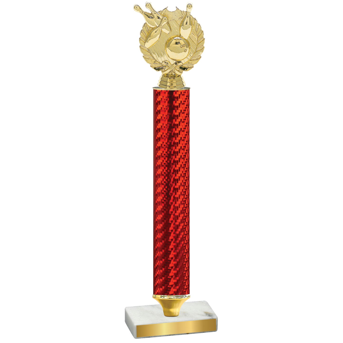 Value Red Carbon Fiber Bowling Trophy