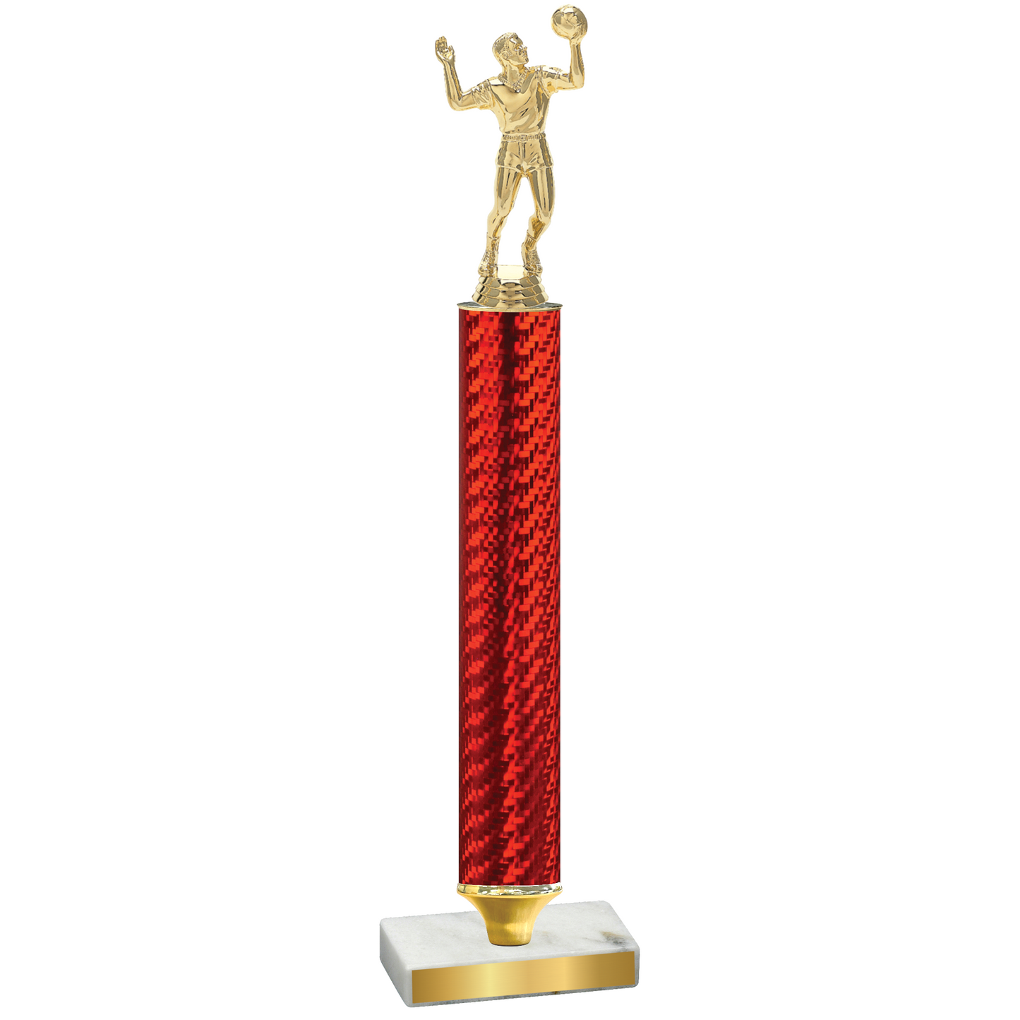 Value Red Carbon Fiber Volleyball Trophy