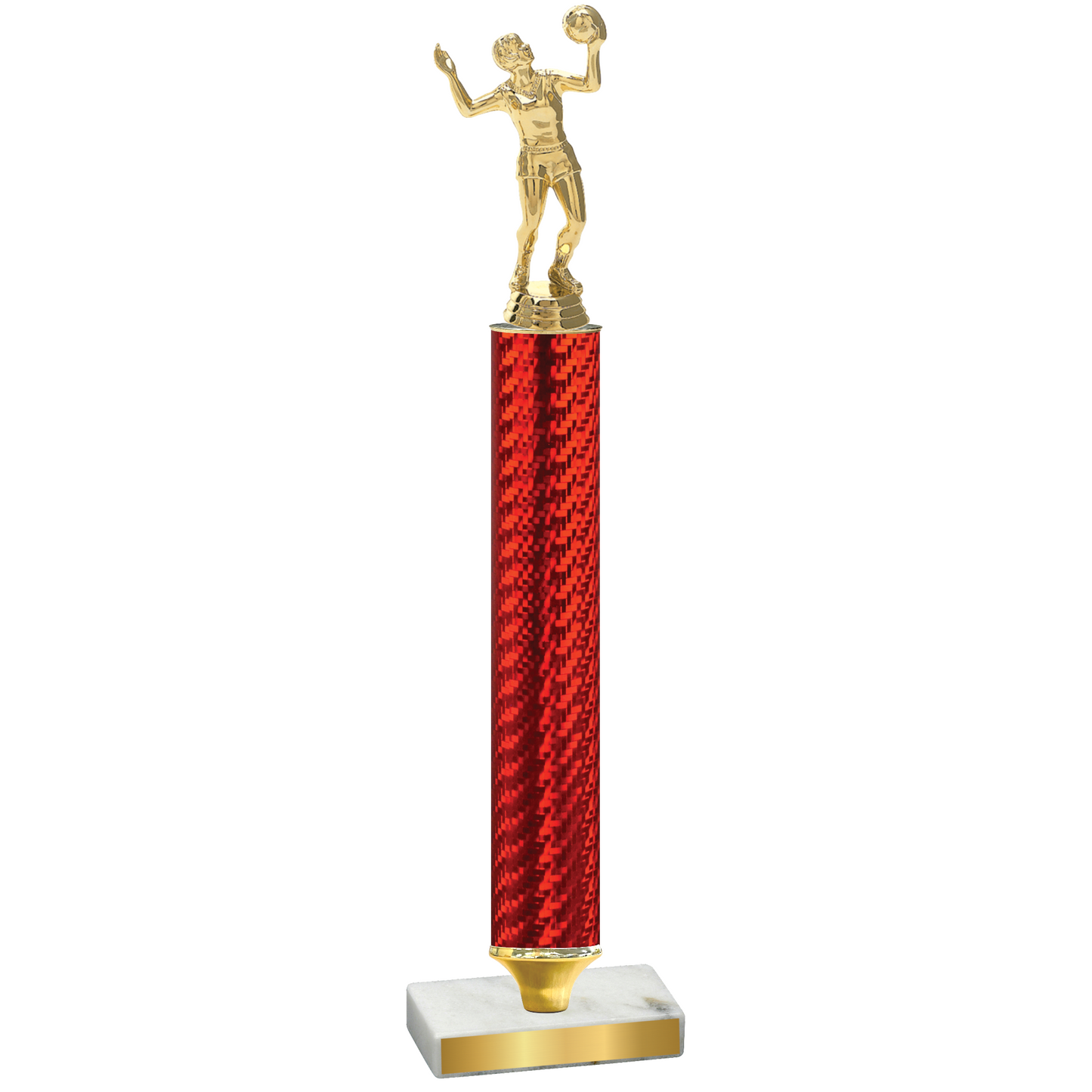 Value Red Carbon Fiber Volleyball Trophy