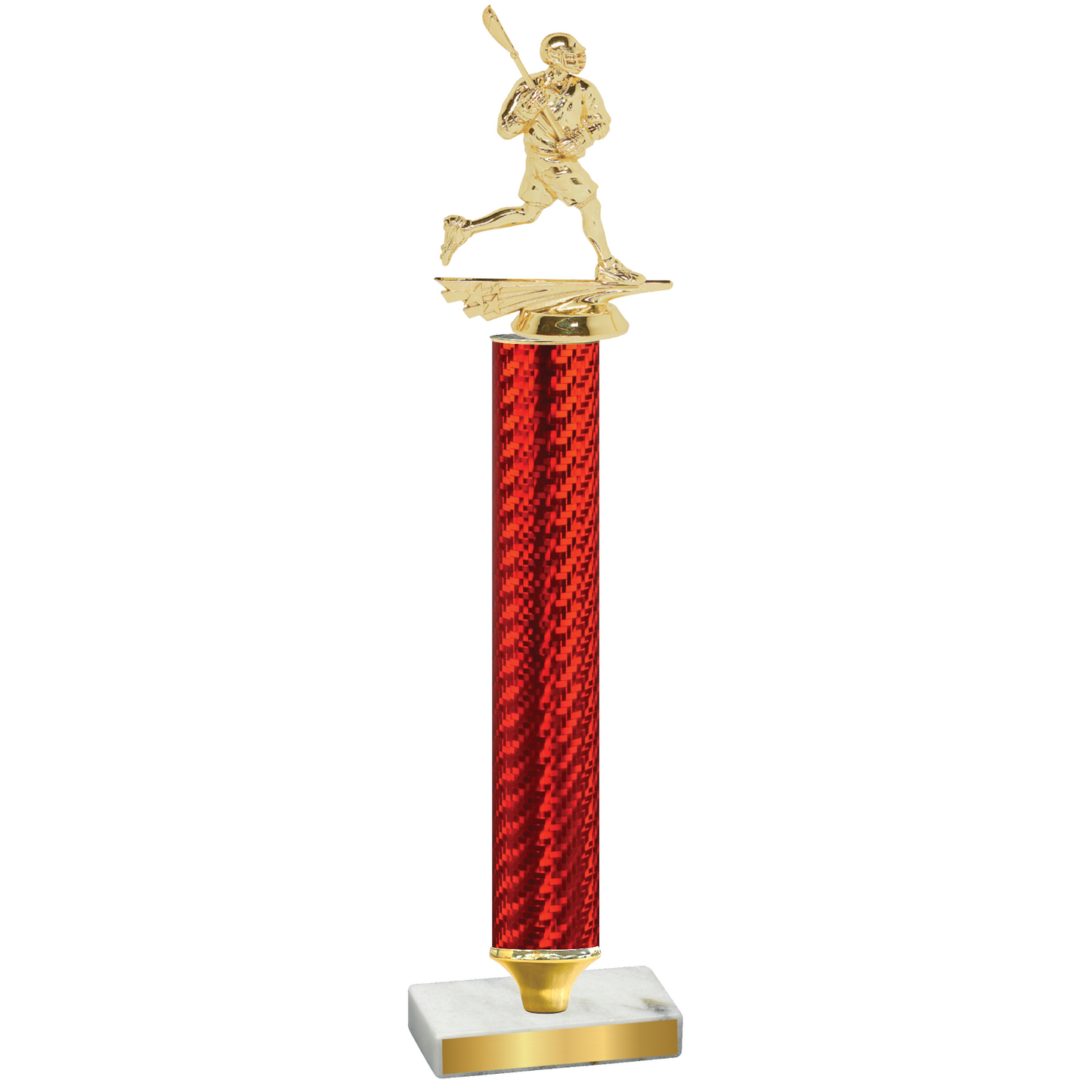 Value Red Carbon Fiber Lacrosse Trophy