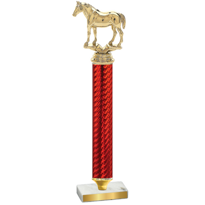 Value Red Carbon Fiber Horses Trophy